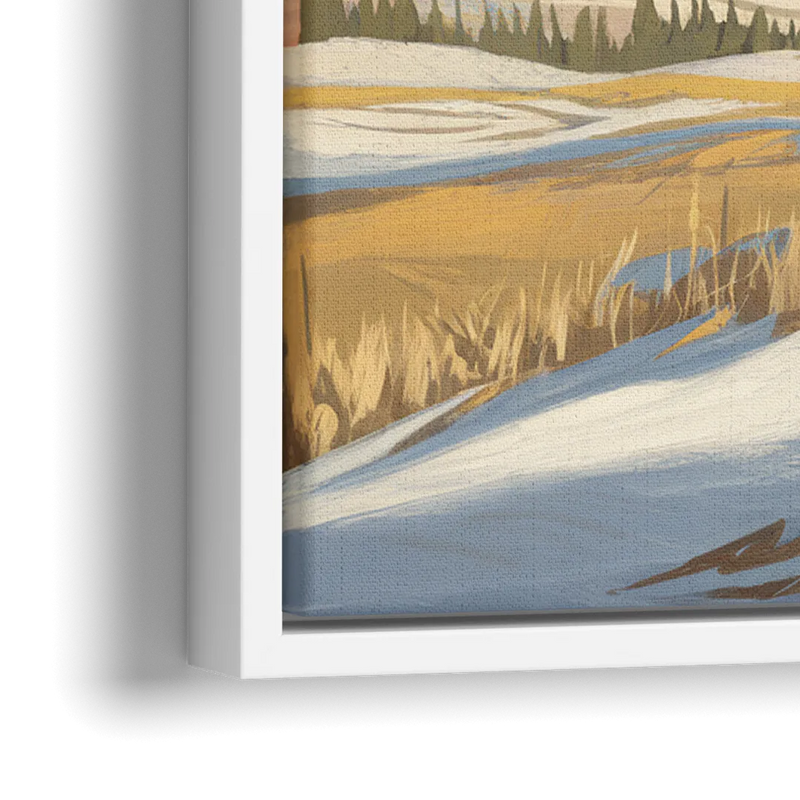 Jackson Hole Wildlife Serenade - Close-Up White Frame Canvas