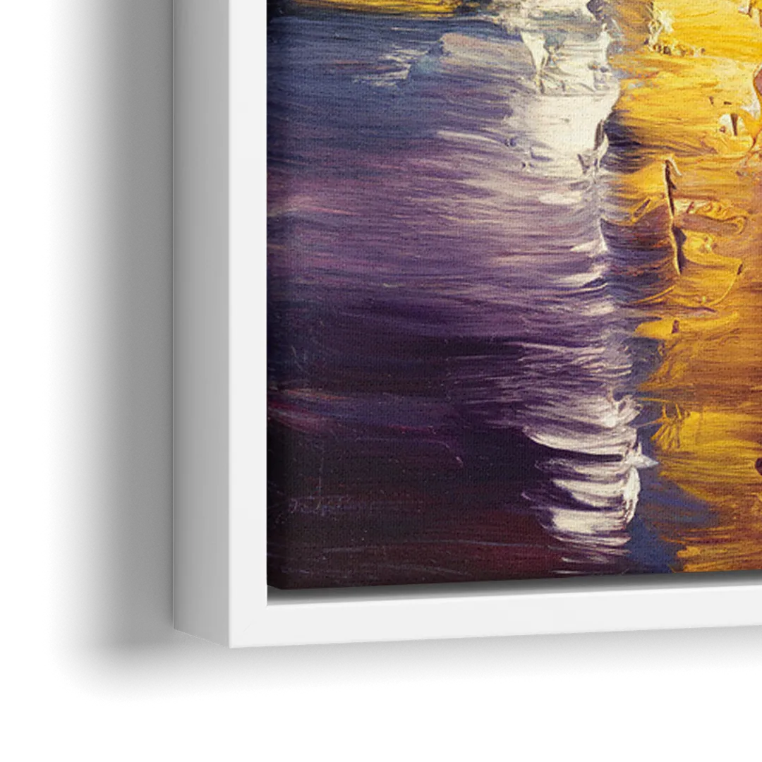 Nashville Cumberland River Views - Close-Up White Frame Canvas