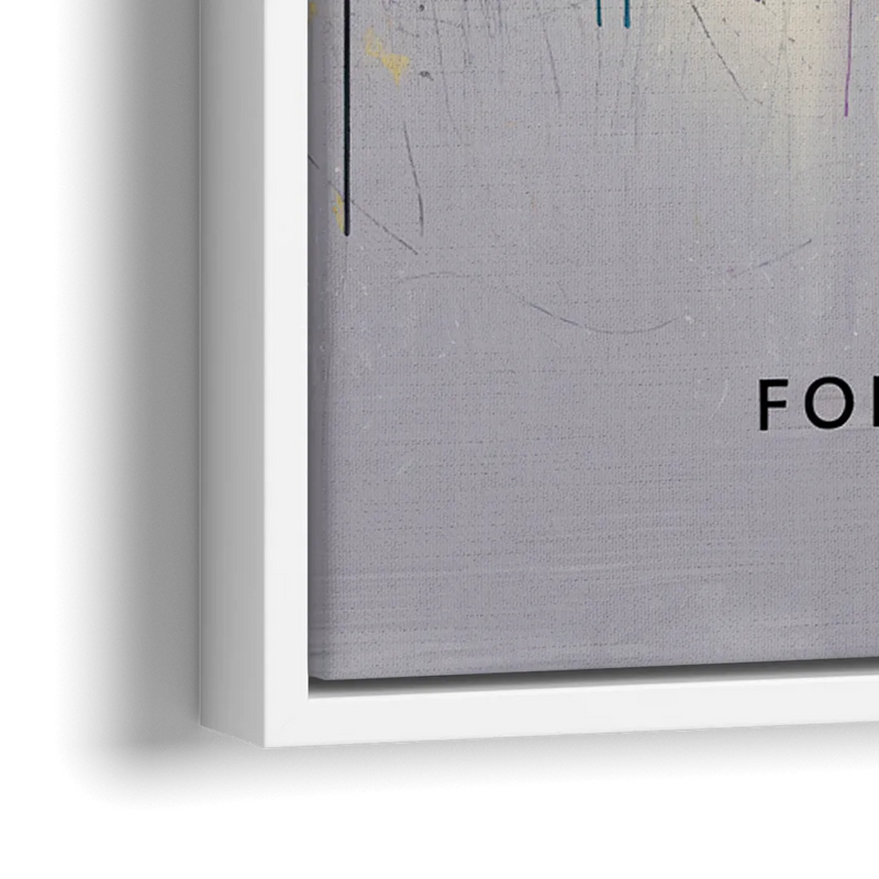 Fort Worth Downtown Skyline - Close-Up White Frame Canvas