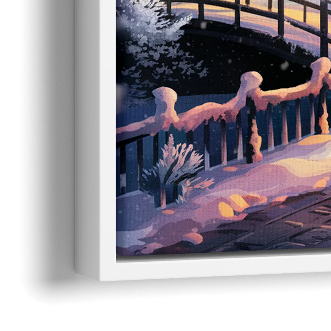 Madison Winter Wonderland - Close-Up White Frame Canvas