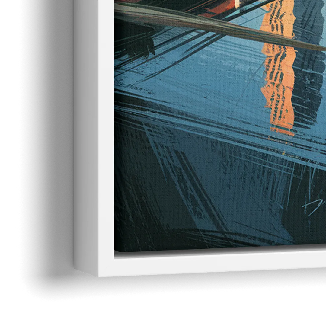 Oklahoma City Modern Architecture - Close-Up White Frame Canvas