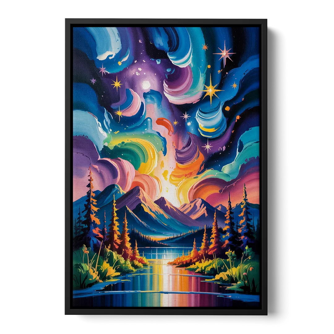 Jasper Starry Sky - Black Frame Canvas
