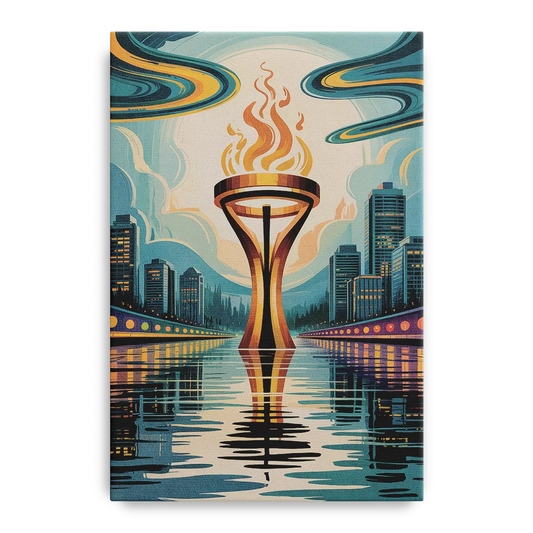 Vancouver Olympic Cauldron - Canvas Wall Art