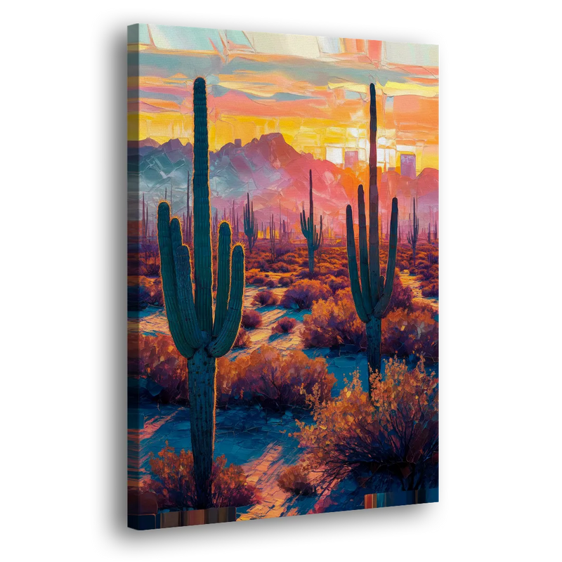 Phoenix Arizona Sunset Glow - Canvas Print Art Sides
