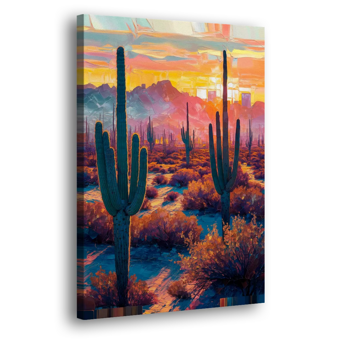Phoenix Arizona Sunset Glow - Canvas Print Art Sides