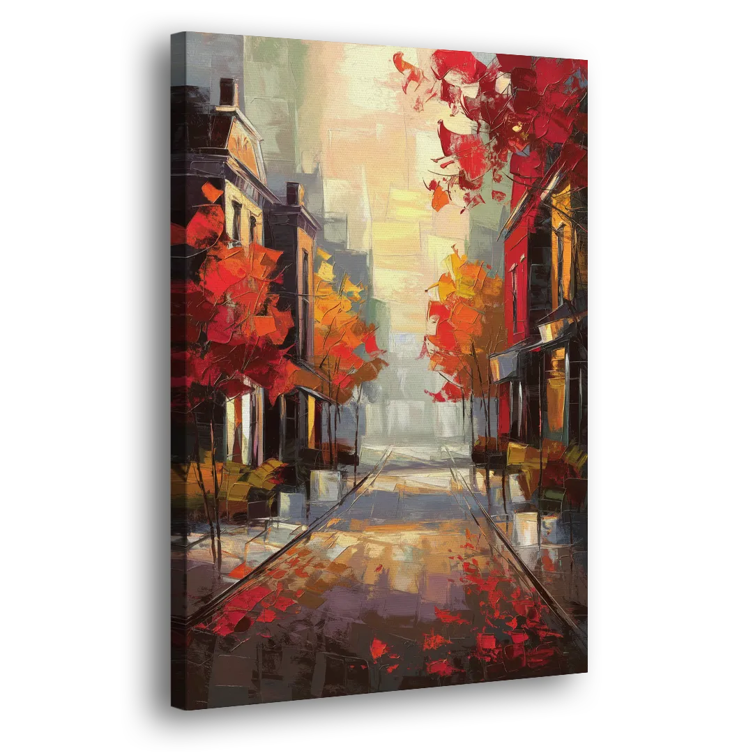 Huntsville Autumn Foliage Charm - Canvas Print Art Sides