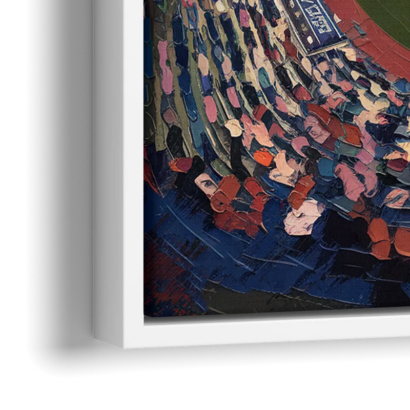 Cleveland Guardians Baseball Field - Close-Up White Frame Canvas