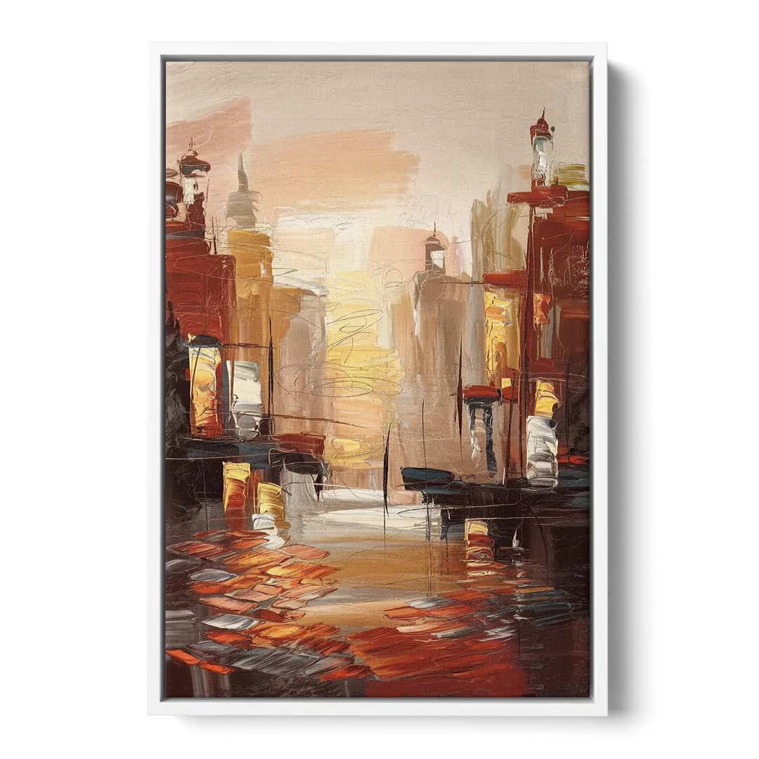 Corona Serene Landscape - White Frame Canvas