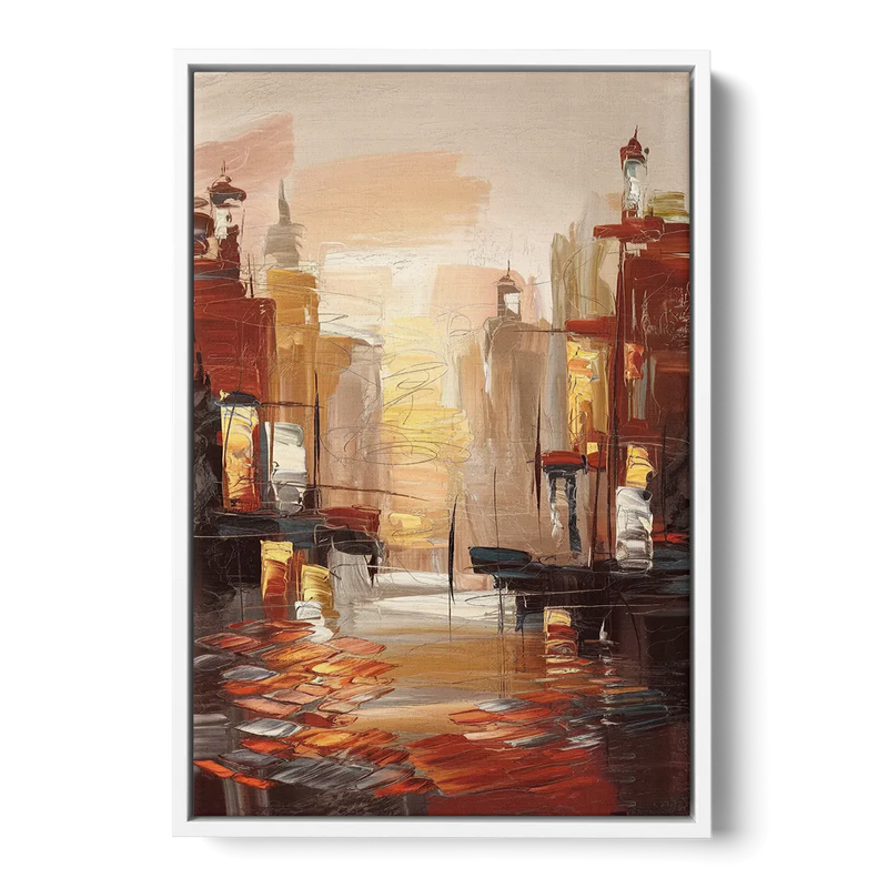 Corona Serene Landscape - White Frame Canvas