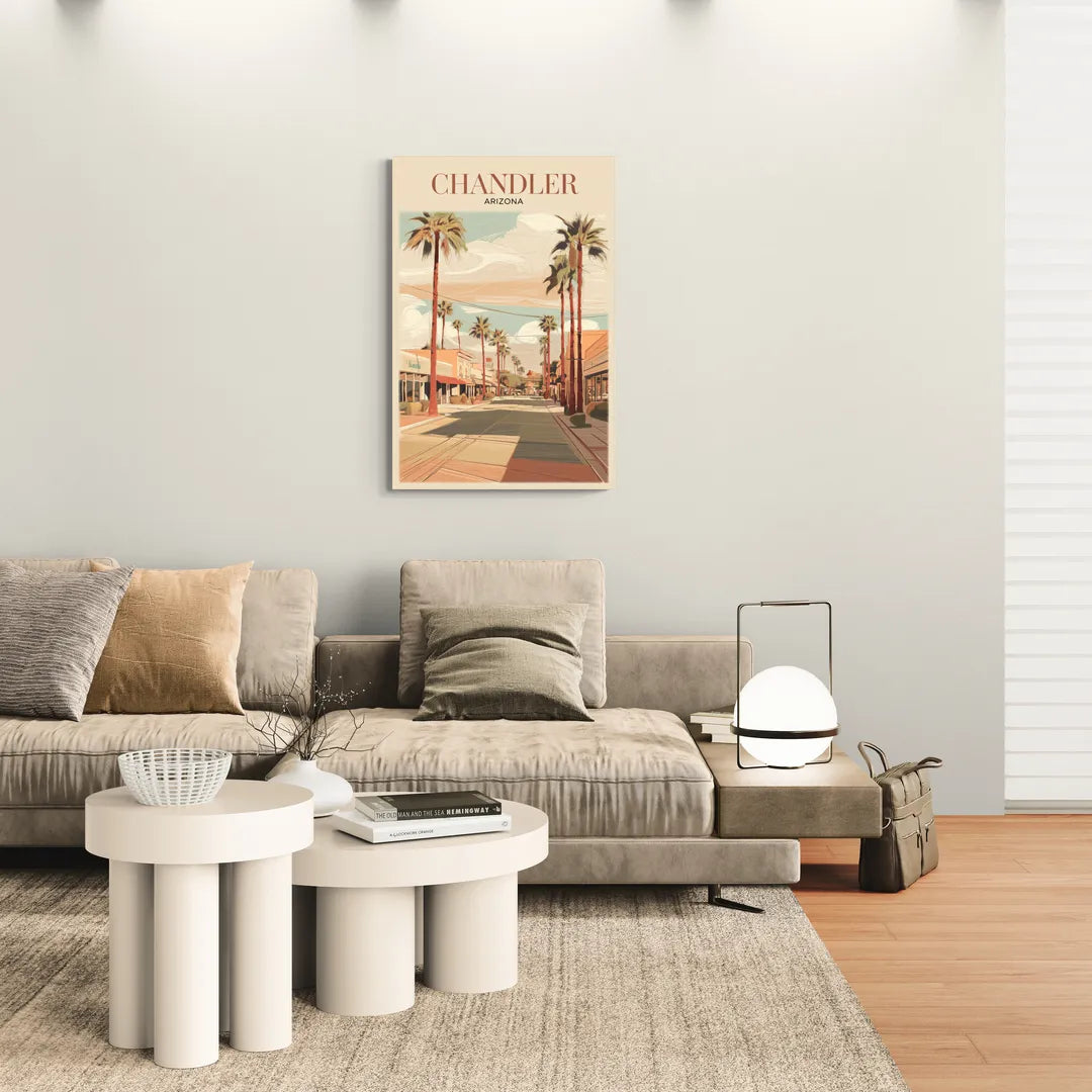 Chandler Downtown Streets - Canvas Wall Art Living Room