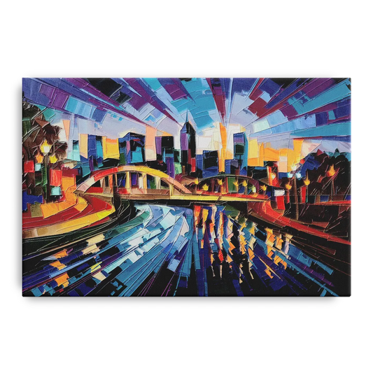 Greenville Vibrant Cityscape - Canvas Wall Art