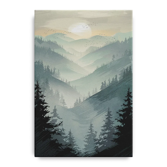 Sitka Misty Mountains - Canvas Wall Art