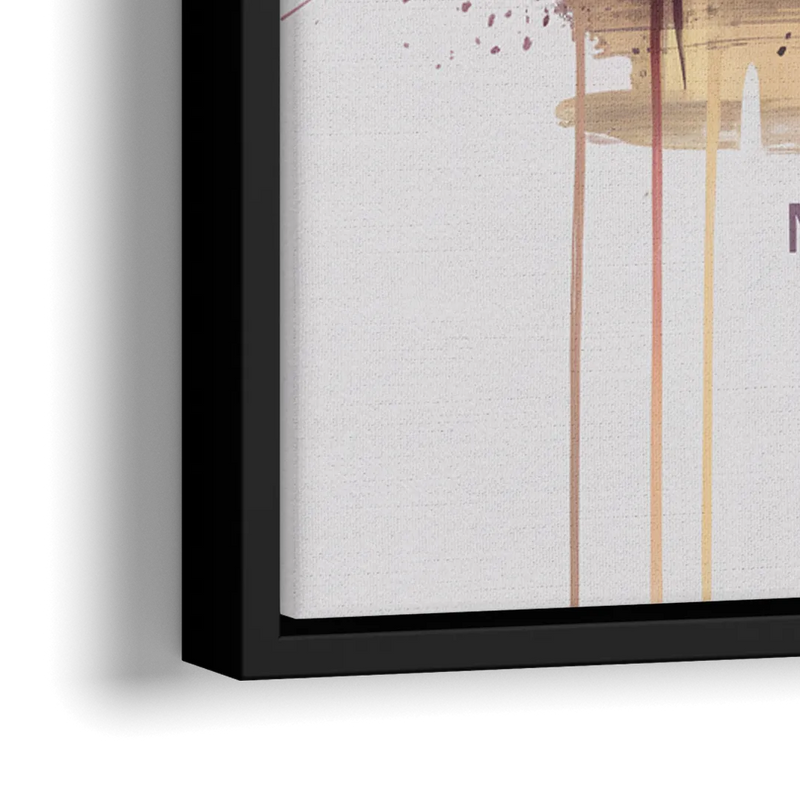 Memphis Skyline at Sunset - Close-Up Black Frame Canvas