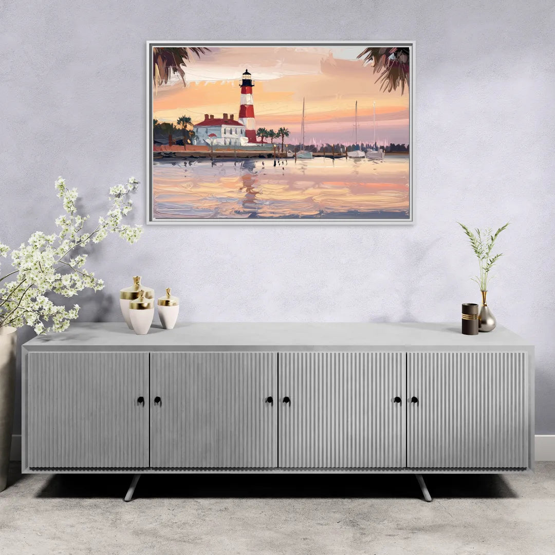 Hilton Head Island Palmetto Breeze - Living Room White Frame Canvas