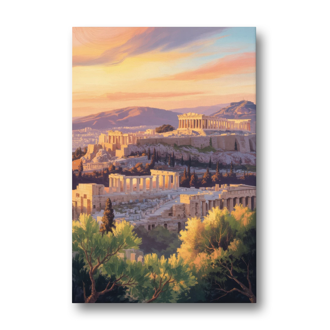 Acropolis Sunrise - Canvas Wall Art - Front