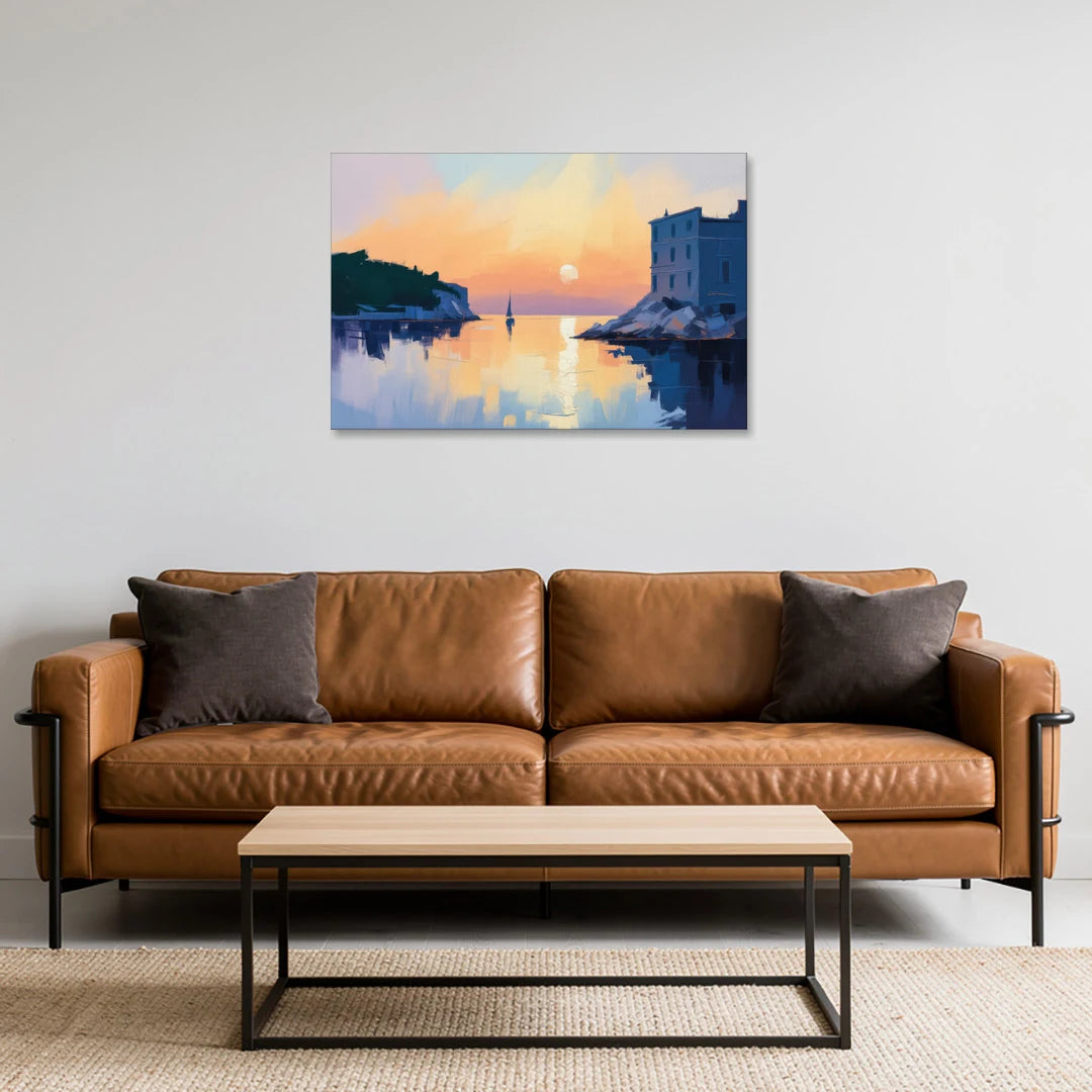 Adriatic Sunset - Canvas Wall Art - Sofa - 36x24