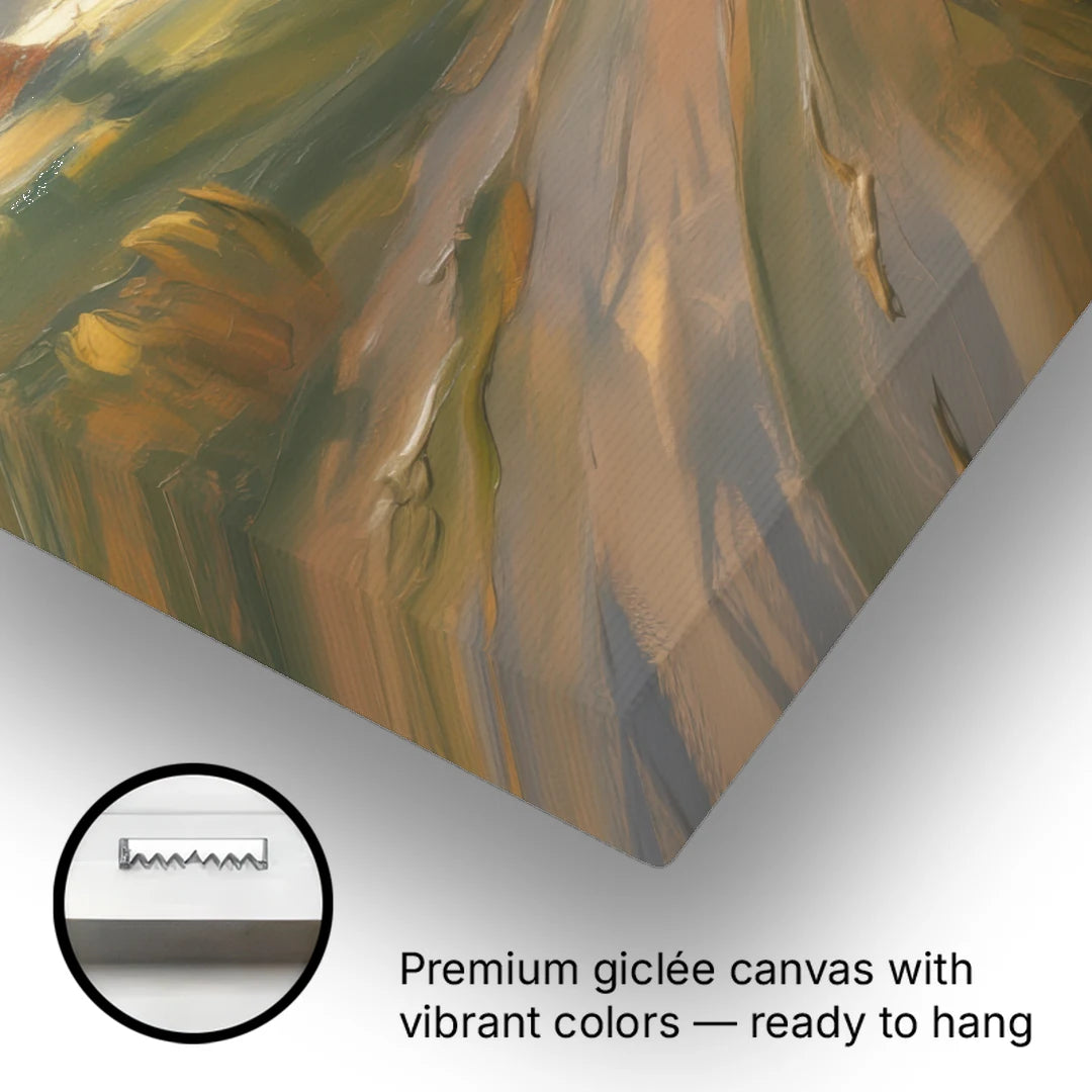 Aesthetic Christian Serene Hillscape - Canvas Wall Art - Gallery Wrap Corner