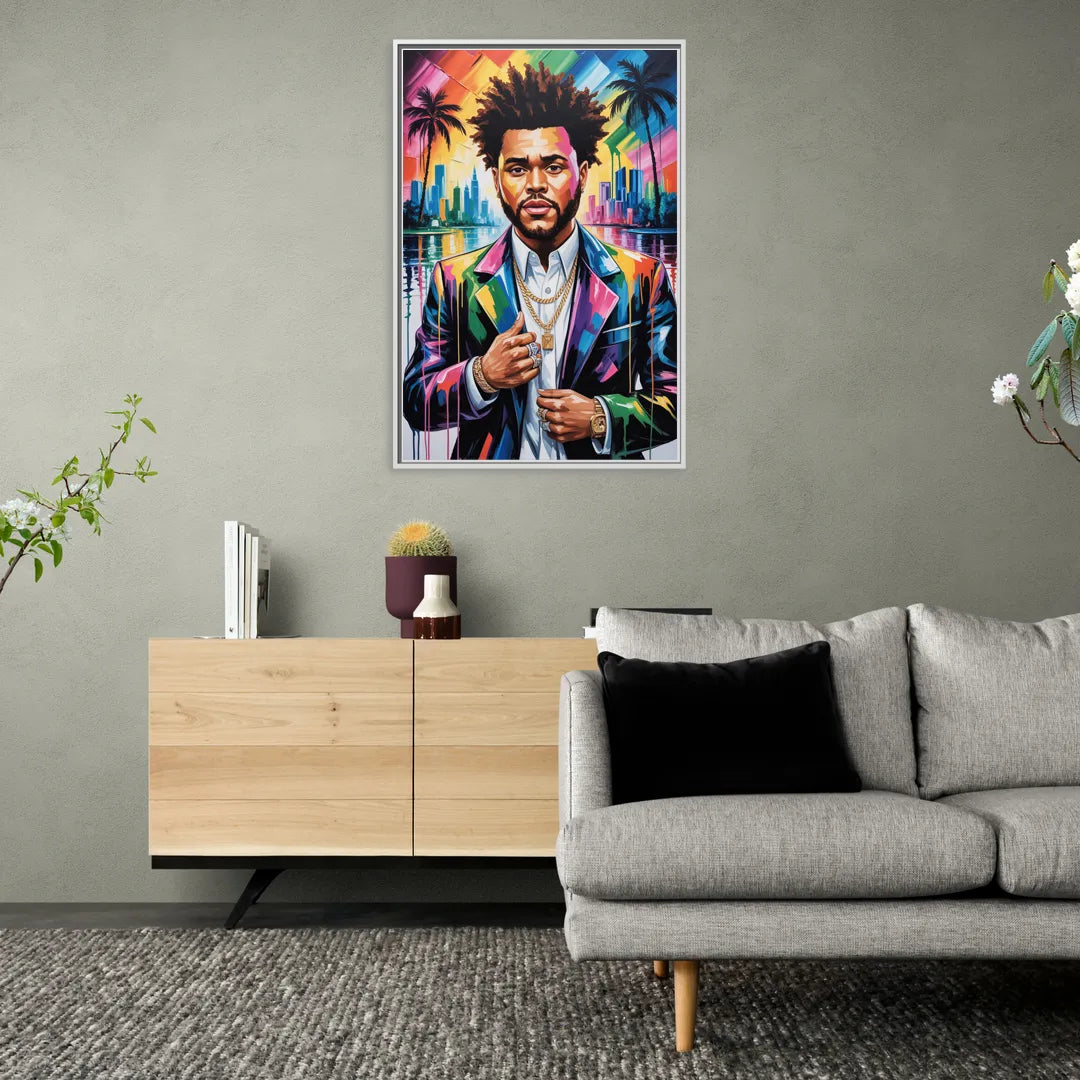 After Hours 2.0 - Living Room White Frame Canvas