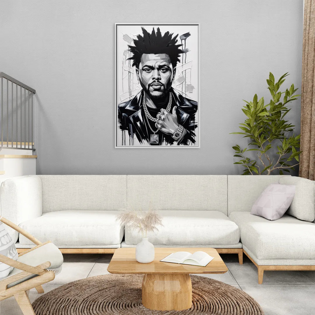 After Hours - Living Room White Frame Canvas