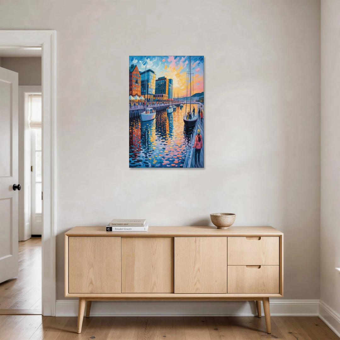 Aker Brygge Vibes - Canvas Wall Art - Coffee Table - 24x36