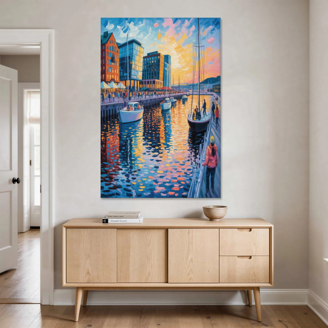 Aker Brygge Vibes - Canvas Wall Art - Coffee Table - 40x60