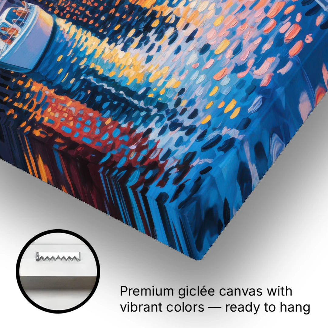 Aker Brygge Vibes - Canvas Wall Art - Gallery Wrap Corner