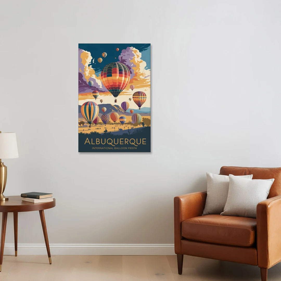 Albuquerque Balloon Fiesta - Canvas Wall Art - Sofa - 24x36