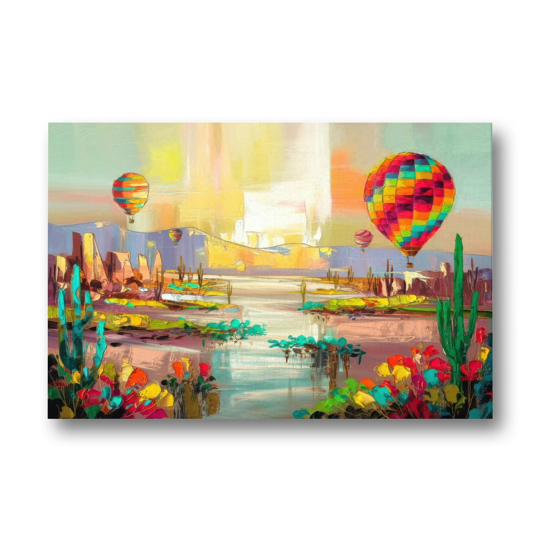 Albuquerque Hot Air Balloons - Canvas Wall Art - Front