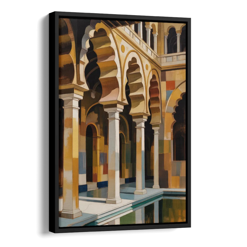 Alcazar Allure Side - Black Canvas Wall Art