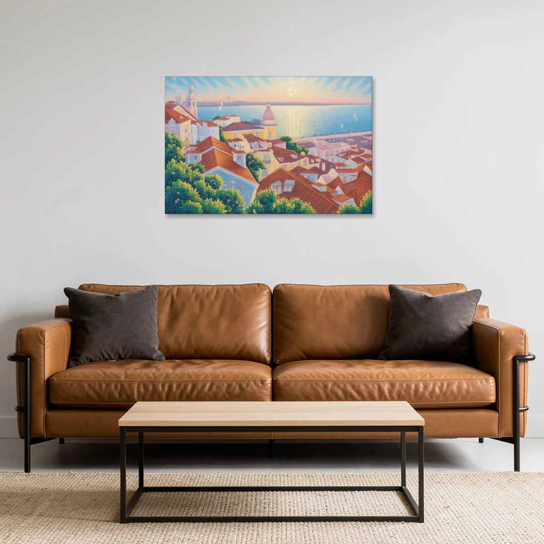 Alfama Charm - Canvas Wall Art - Sofa - 36x24