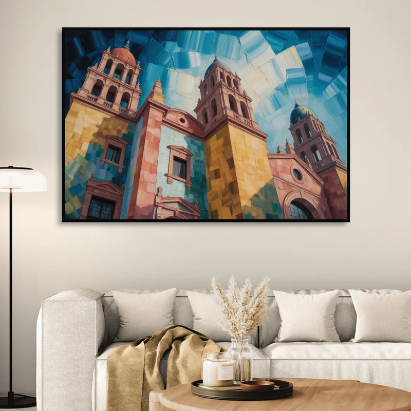 Alhóndiga de Granaditas Sitting Room - Black Canvas Wall Art