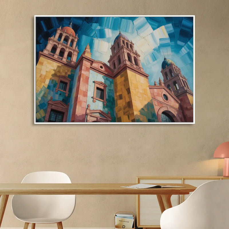 Alhóndiga de Granaditas Living Room - White Canvas Wall Art