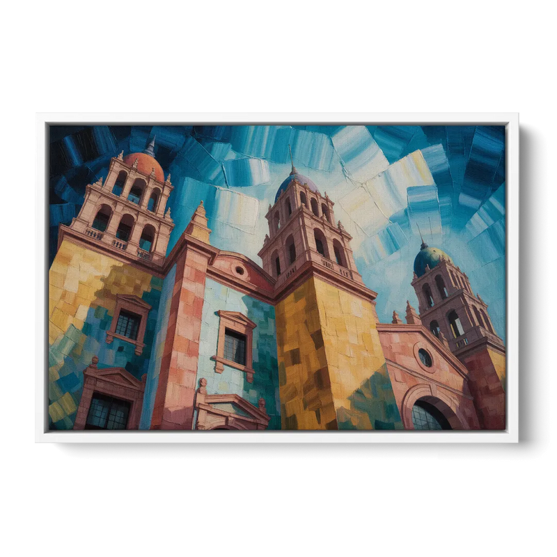 Alhóndiga de Granaditas Front - White Canvas Wall Art