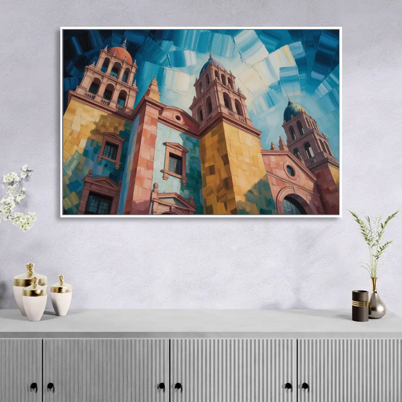 Alhóndiga de Granaditas Sitting Room - White Canvas Wall Art