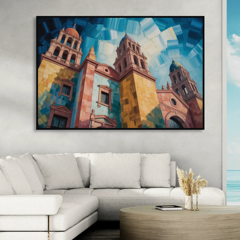 Alhóndiga de Granaditas Living Room - Black Canvas Wall Art