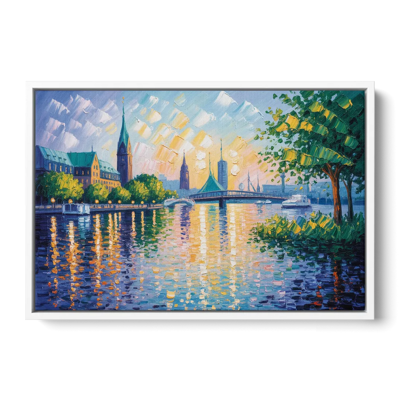 Alster Serenity Front - White Canvas Wall Art