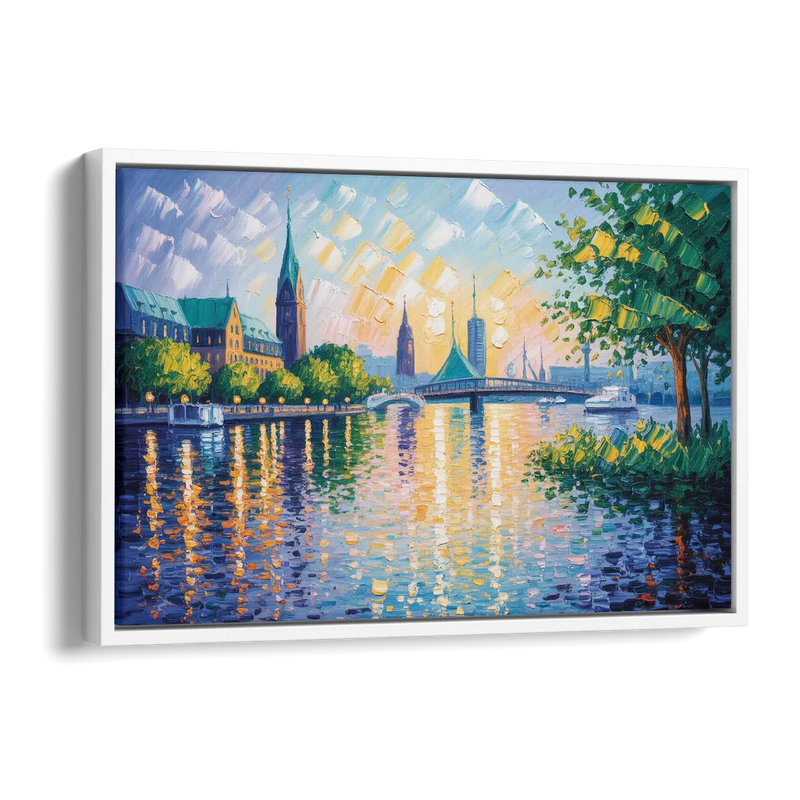 Alster Serenity Side - White Canvas Wall Art