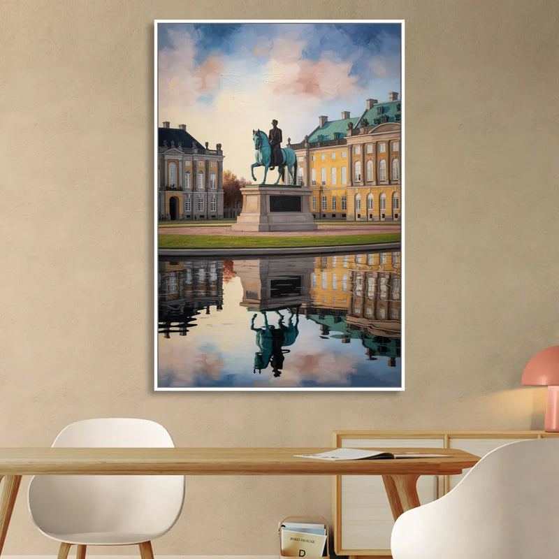 Amalienborg Majesty Sitting Room - White Canvas Wall Art