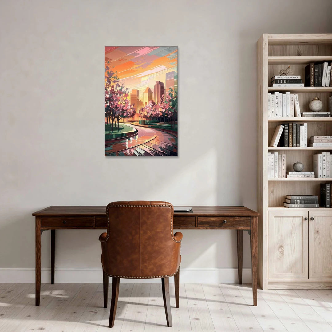 Anaheim Cityscape Vibes - Canvas Wall Art - Office - 24x36