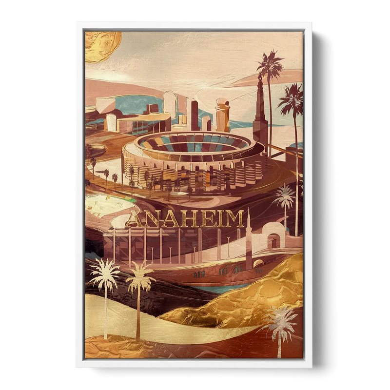 Anaheim Historic Landmarks Front - White Canvas Wall Art