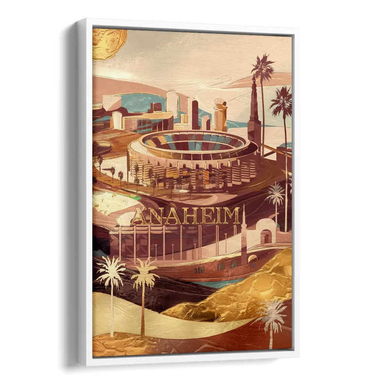 Anaheim Historic Landmarks Side - White Canvas Wall Art