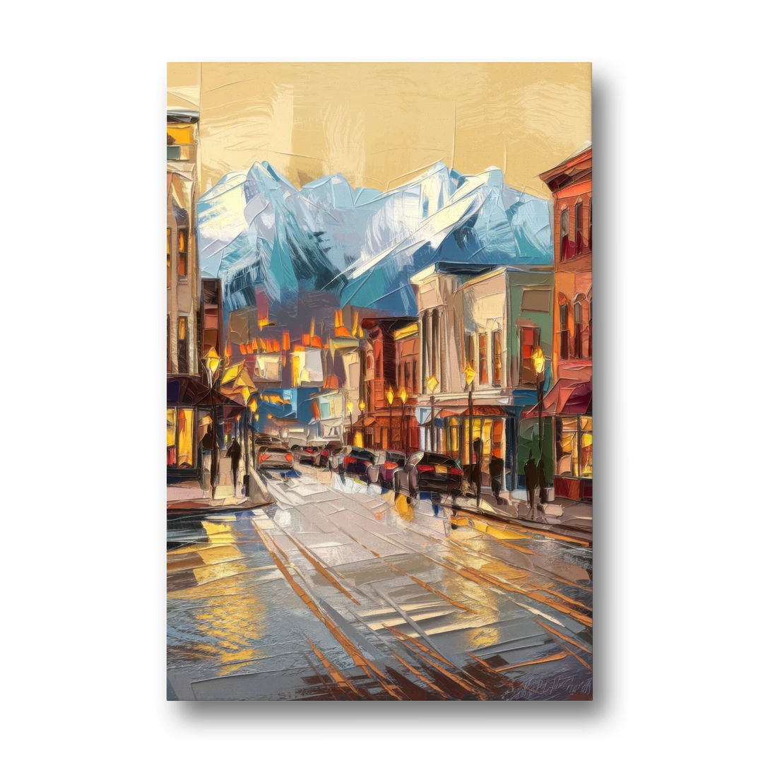 Anchorage Downtown Streets - Canvas Wall Art - Front