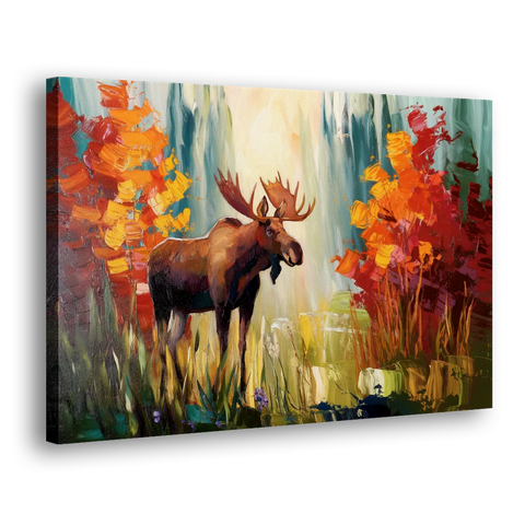 Anchorage Moose In The Wild - Canvas Wall Art