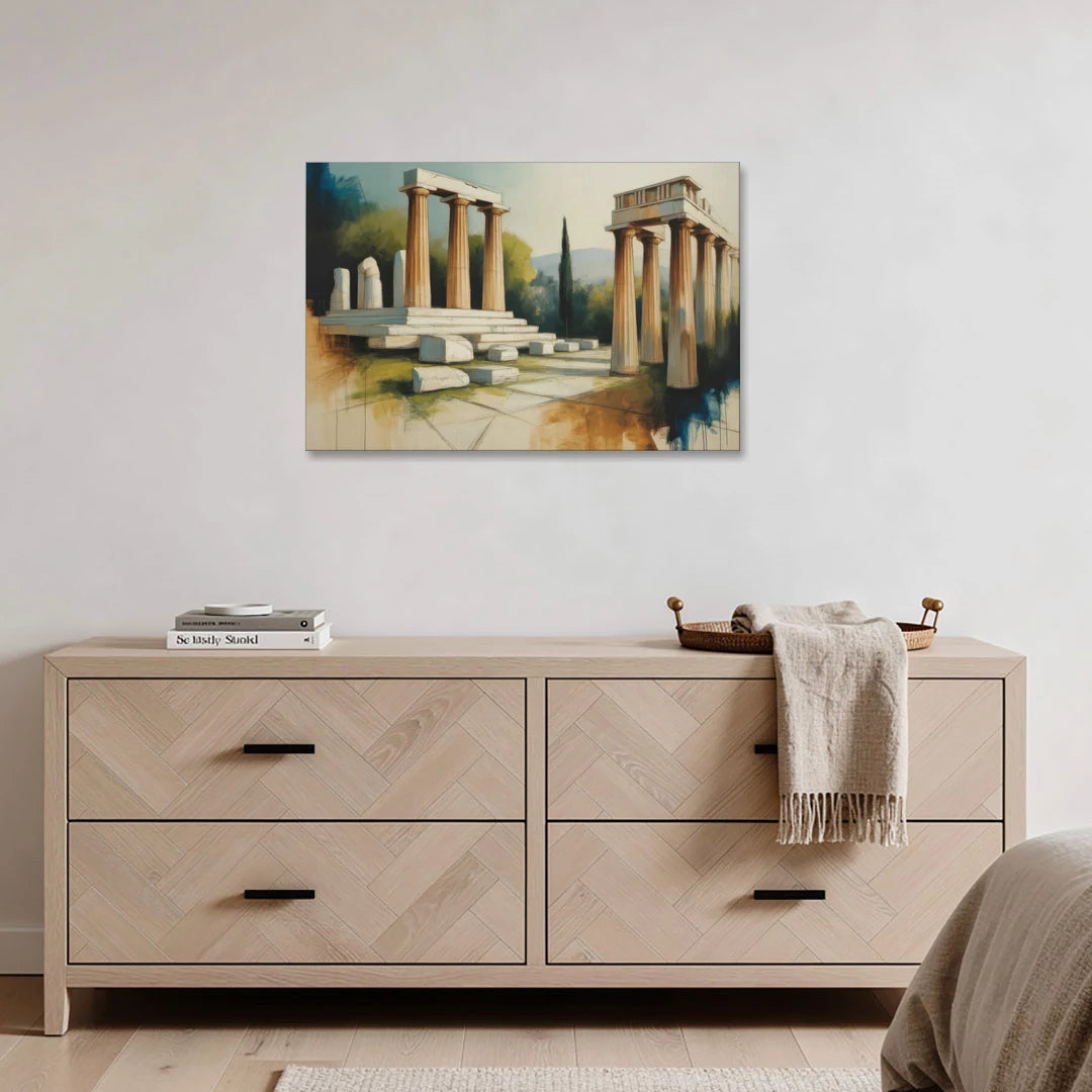 Ancient Agora Echoes - Canvas Wall Art - Coffee Table - 36x24