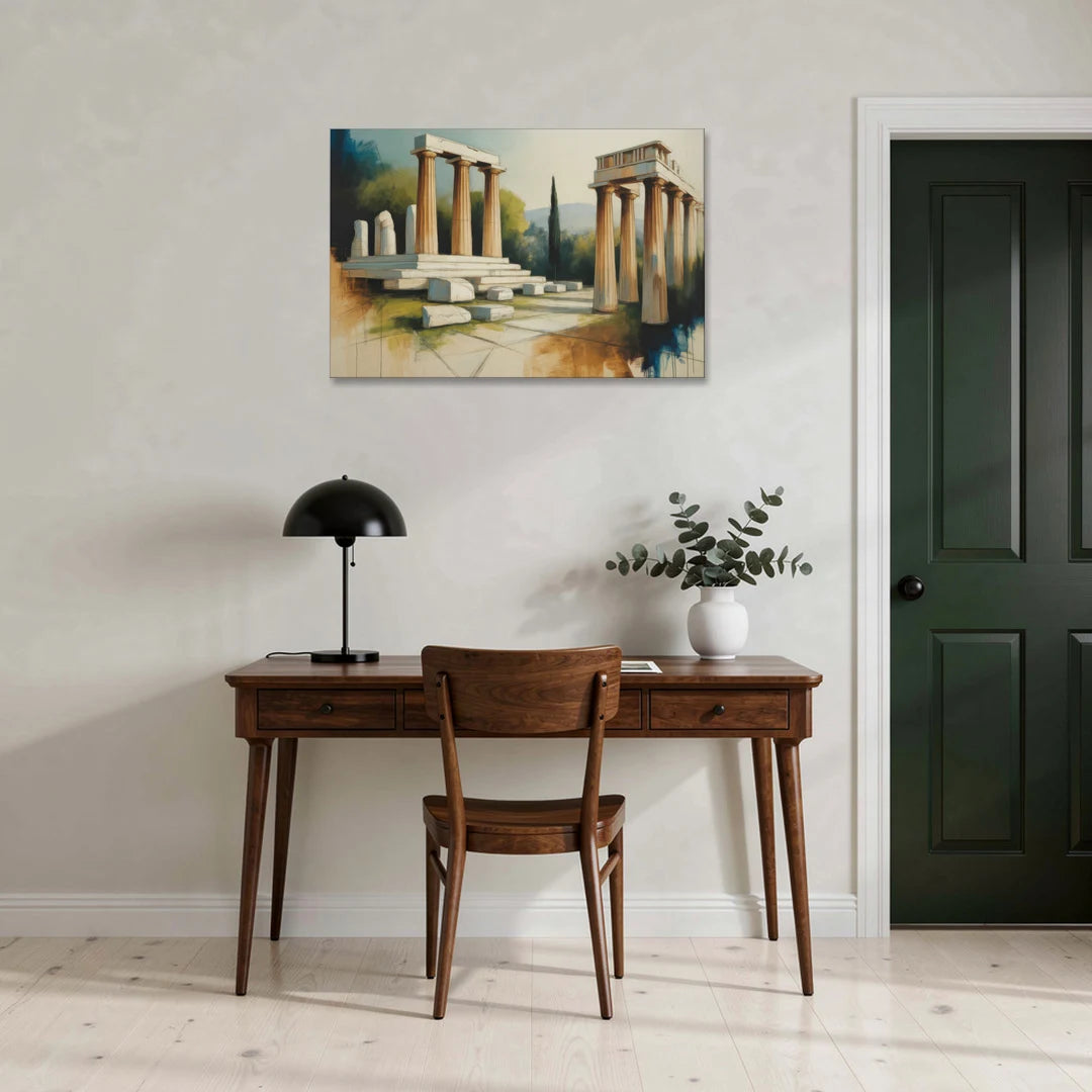 Ancient Agora Echoes - Canvas Wall Art - Office - 36x24