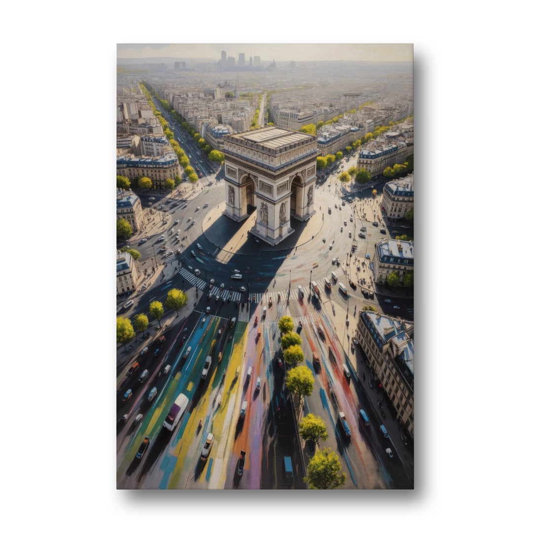 Arc de Triomphe Vista - Canvas Wall Art - Front