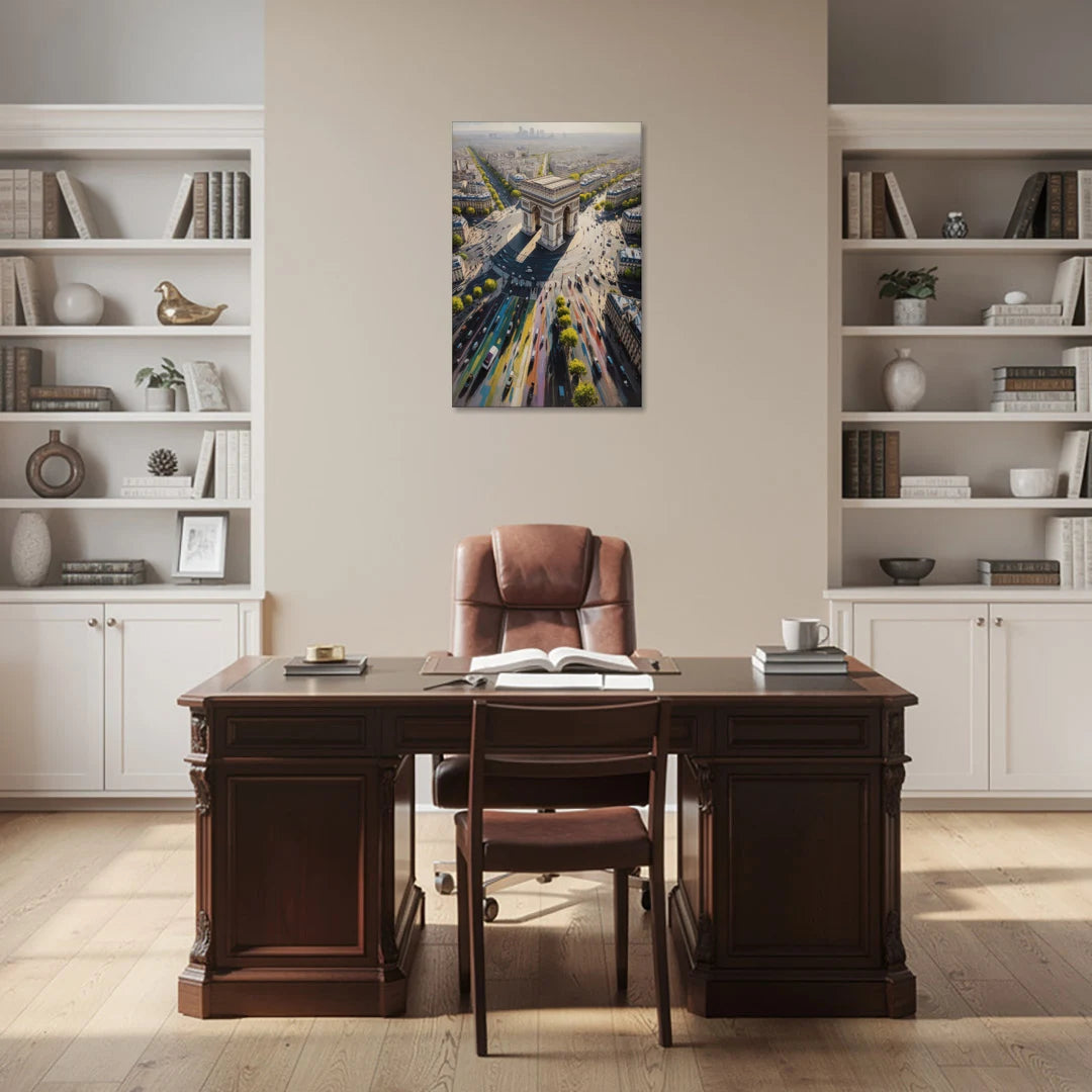 Arc de Triomphe Vista - Canvas Wall Art - Office - 24x36