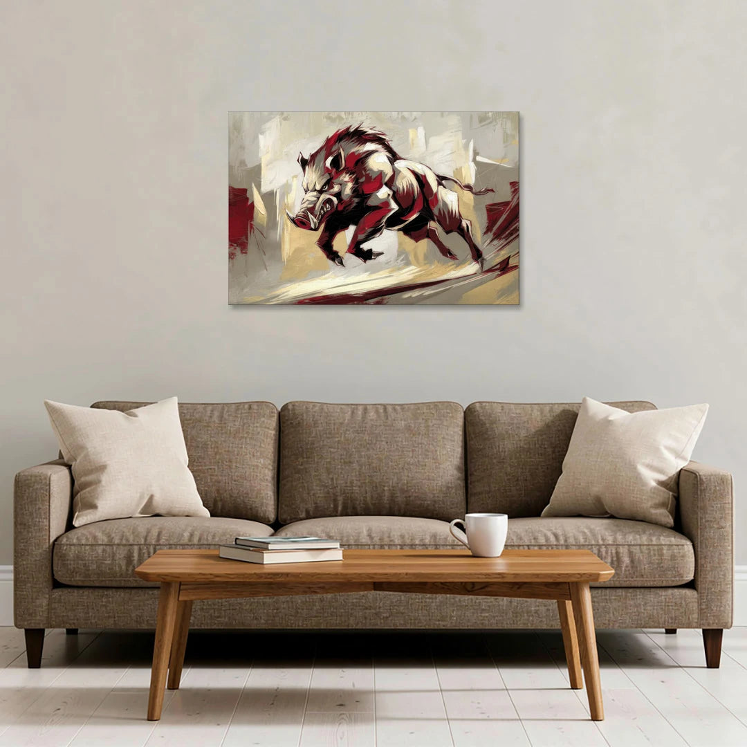 Arkansas Razorbacks Pride - Canvas Wall Art - Sofa - 36x24