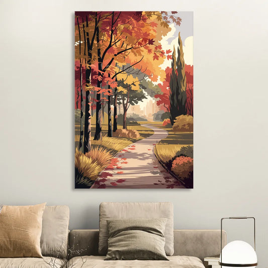 Arlington Autumn Colors Living Room - Canvas Wall Art