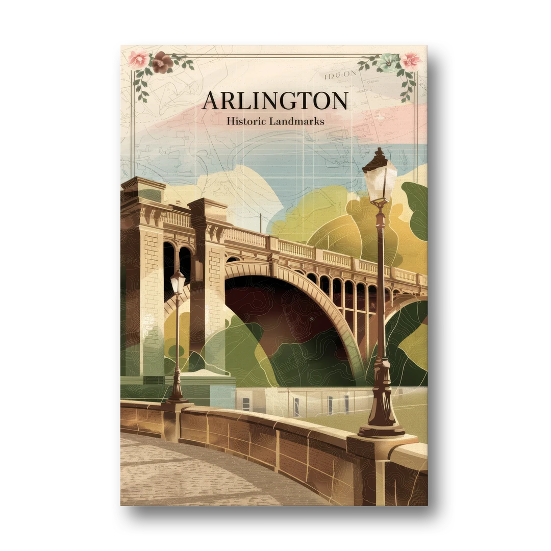 Arlington Historic Landmarks - Canvas Wall Art - Front